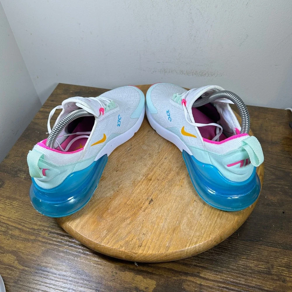 Nike Air Max 270 Women White Arctic Punch Hyper Jade CJ0568-100 Size 8.5